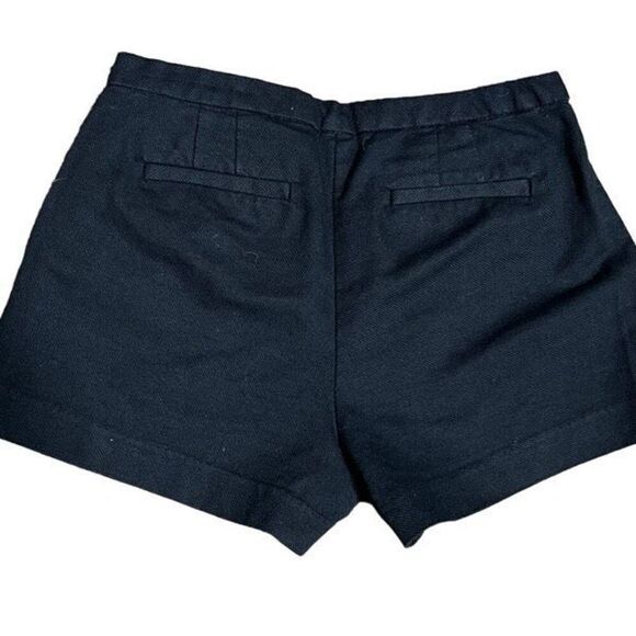 J. Crew Black Textured Pleated Dress Shorts Size 2 - Picture 2 of 3
